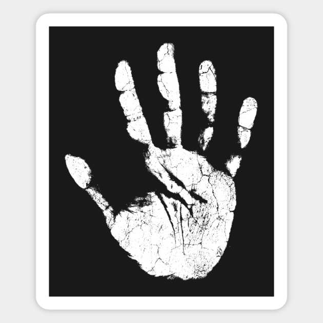 White Hand Print Magnet by ClothedCircuit